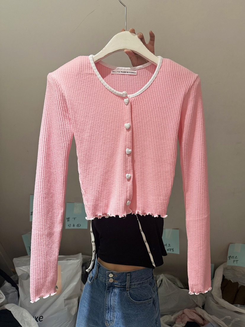 BELITA-L韓國直郵女裝新品推薦人氣真品熱賣針織衫開衫紐扣BELITA-L針織衫圖色2