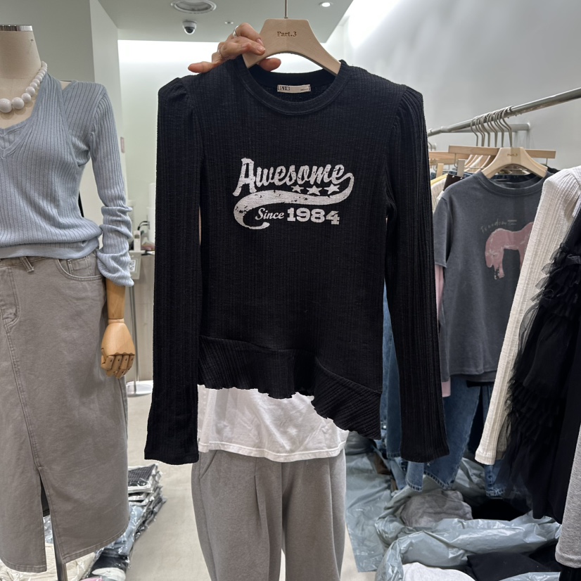 PART3東大門實拍女士新品推薦時尚職業真品人氣熱賣長袖T恤Part.3長袖T恤圖色2