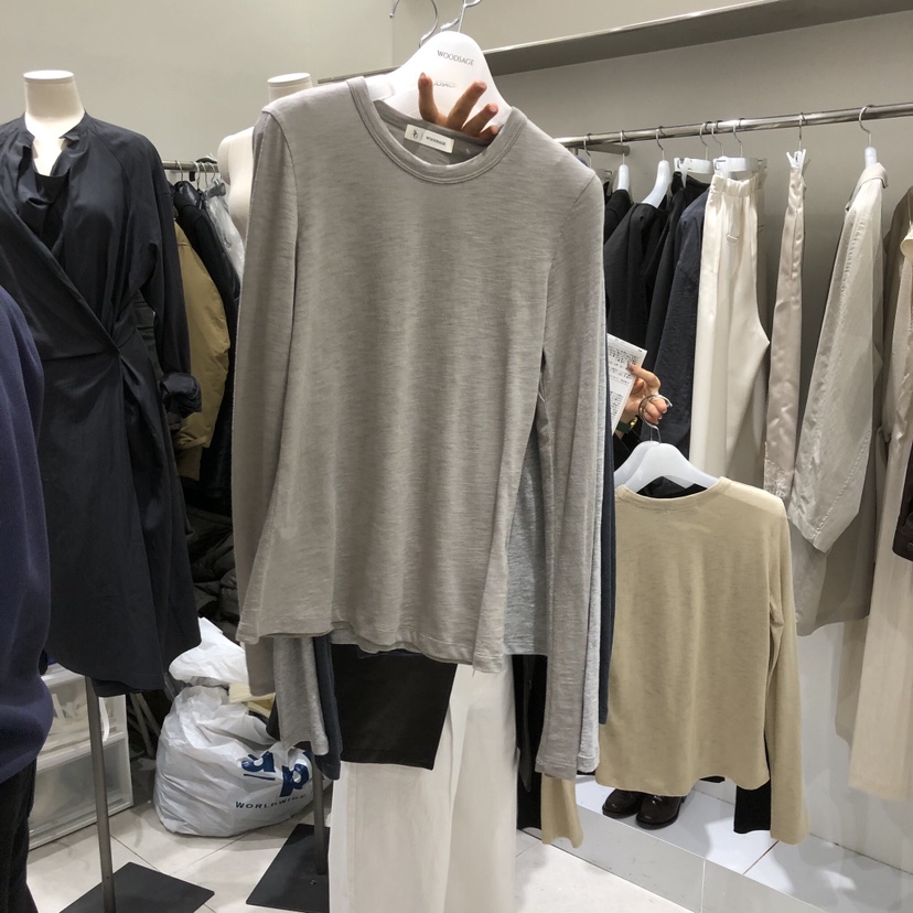 WOOD SAGE韓國代購女裝新款熱賣休閑推薦時尚26春夏長袖T恤WOOD SAGE長袖T恤圖色3