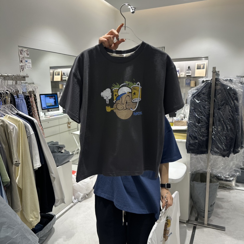 COMBO東大門代購女裝新款熱賣時尚26春夏推薦T恤大力水手COM_BOT恤圖色3