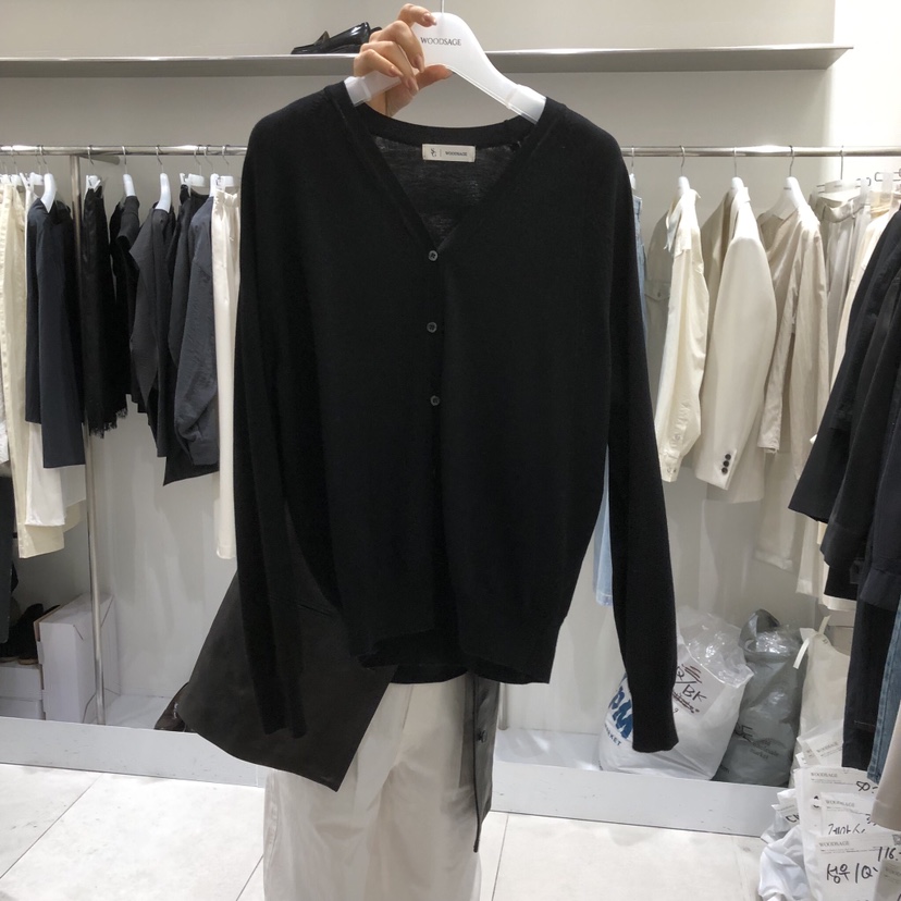 WOOD SAGE韓國直郵女裝新品熱賣職業推薦人氣針織衫V領開衫WOOD SAGE針織衫圖色4