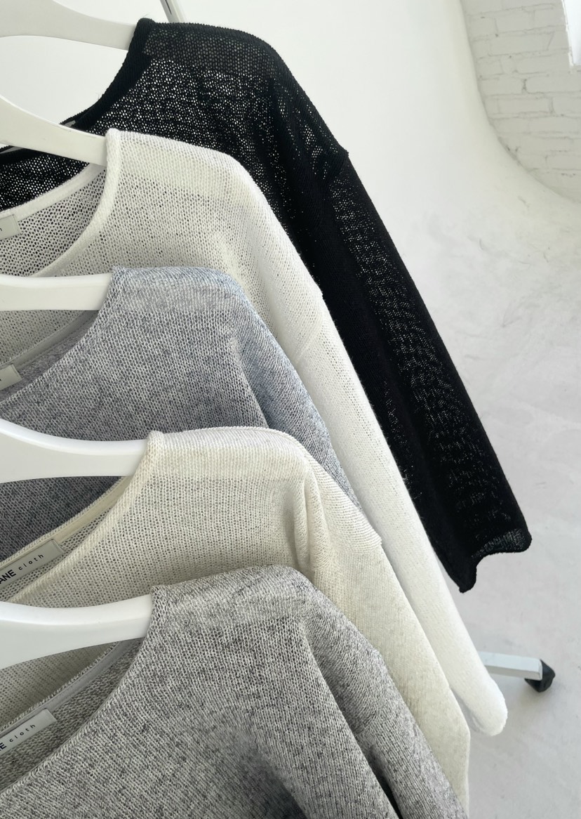 URBANE cloth東大門代購女裝新品休閑26春夏針織衫亞麻布URBANE cloth針織衫