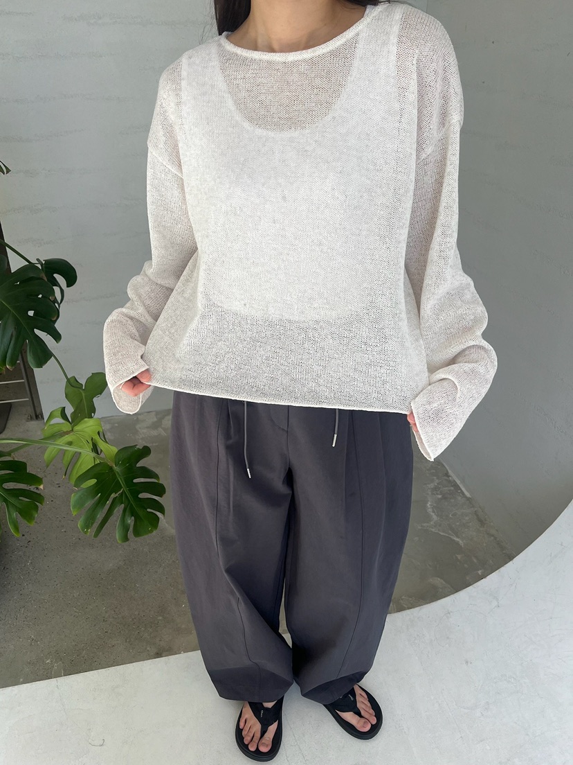 URBANE cloth東大門代購女裝新品休閑26春夏針織衫亞麻布URBANE cloth針織衫