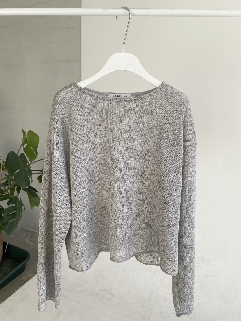 URBANE cloth東大門代購女裝新品休閑26春夏針織衫亞麻布URBANE cloth針織衫圖色4灰色