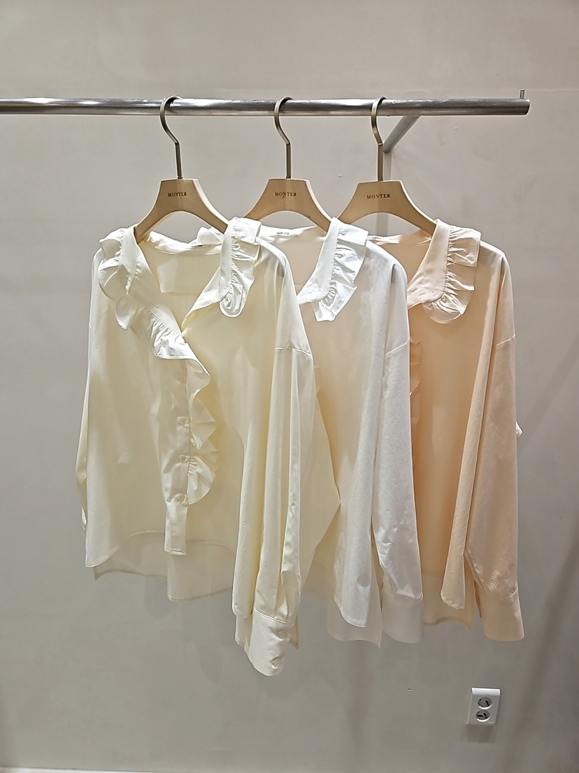 MONTER東大門直郵女裝新款真品26春夏時尚休閑襯衫蕾絲衫MONTER襯衫/蕾絲衫