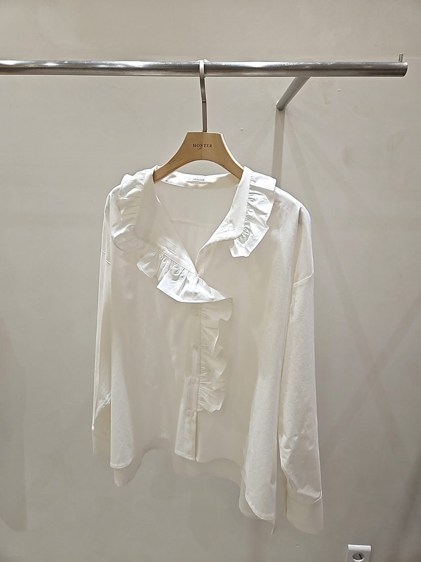 MONTER東大門直郵女裝新款真品26春夏時尚休閑襯衫蕾絲衫MONTER襯衫/蕾絲衫圖色2