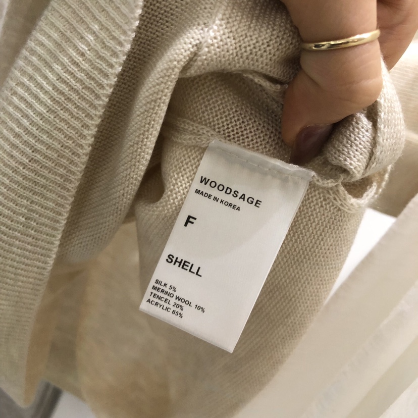 WOOD SAGE東大門實拍女裝新品休閑針織衫不含內搭真絲開衫WOOD SAGE針織衫