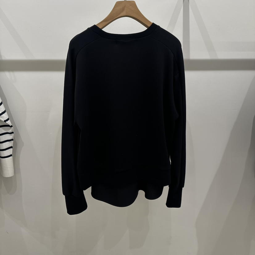 LAMINEDOR東大門實拍女士新品休閑26春夏真品熱賣衛衣假兩件LA MINE DOR衛衣