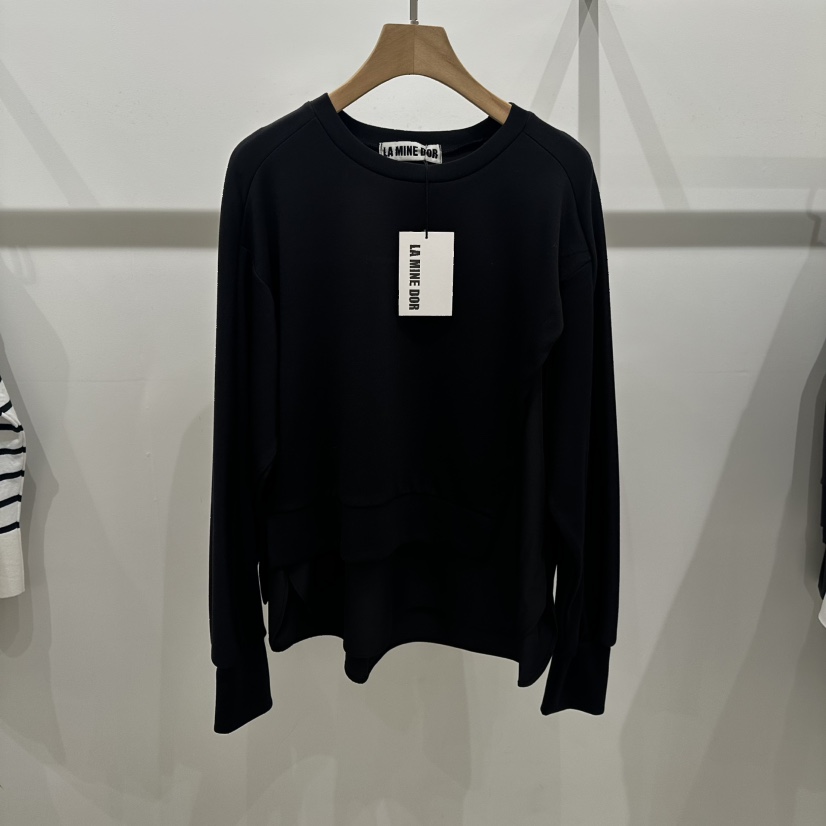 LAMINEDOR東大門實拍女士新品休閑26春夏真品熱賣衛衣假兩件LA MINE DOR衛衣圖色2