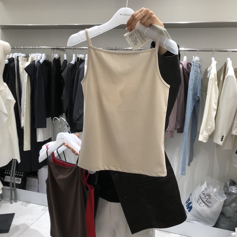 WOOD SAGE韓國直郵女裝新品時尚休閑真品26春夏吊帶背心WOOD SAGE吊帶/背心圖色1