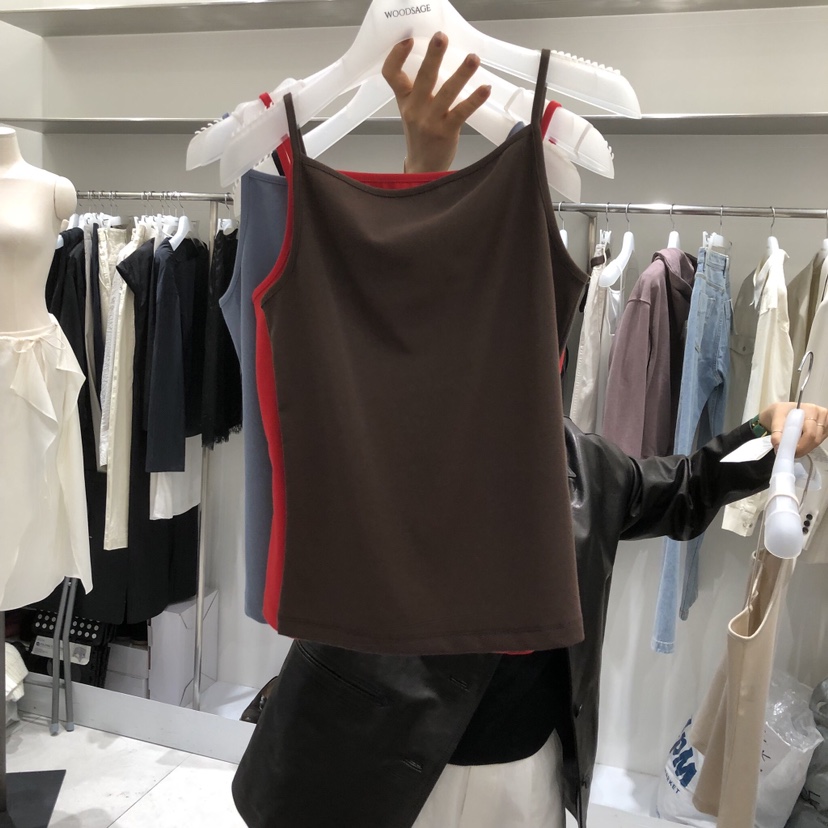 WOOD SAGE韓國直郵女裝新品時尚休閑真品26春夏吊帶背心WOOD SAGE吊帶/背心圖色2