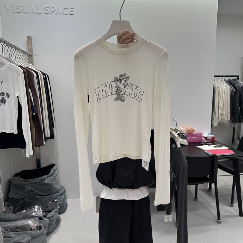 VISUAL SPACE/PAGE92/FLEISCHER韓國代購女裝新款時尚長袖T恤VISUAL SPACE/PAGE92/FLEISCHER長袖T恤圖色3