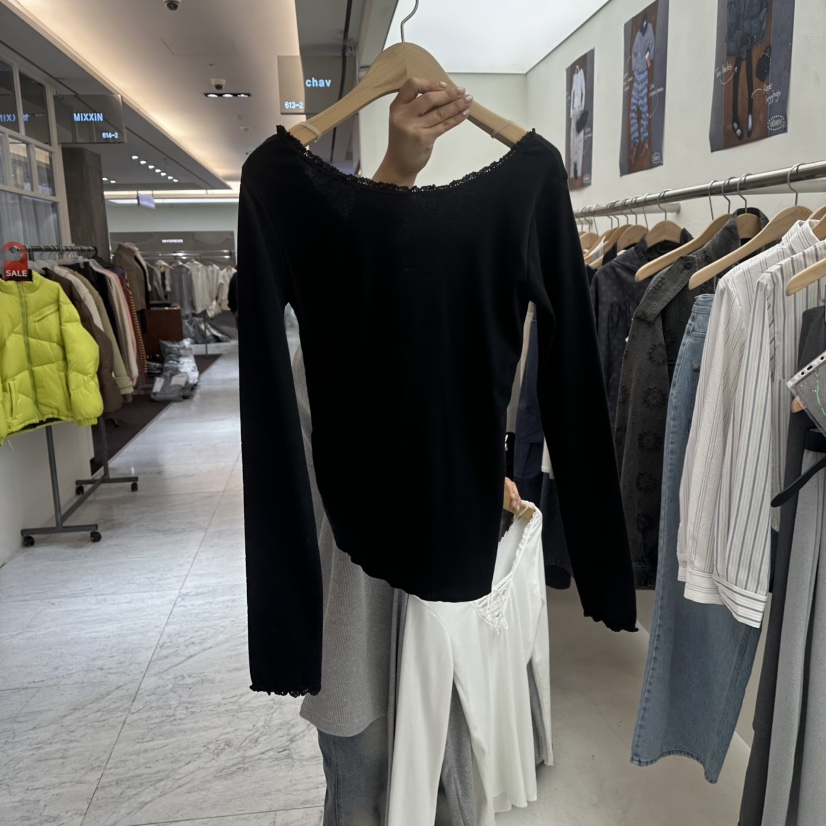 CHAV韓國直郵女裝新品26春夏真品職業推薦時尚熱賣長袖T恤CHAV長袖T恤