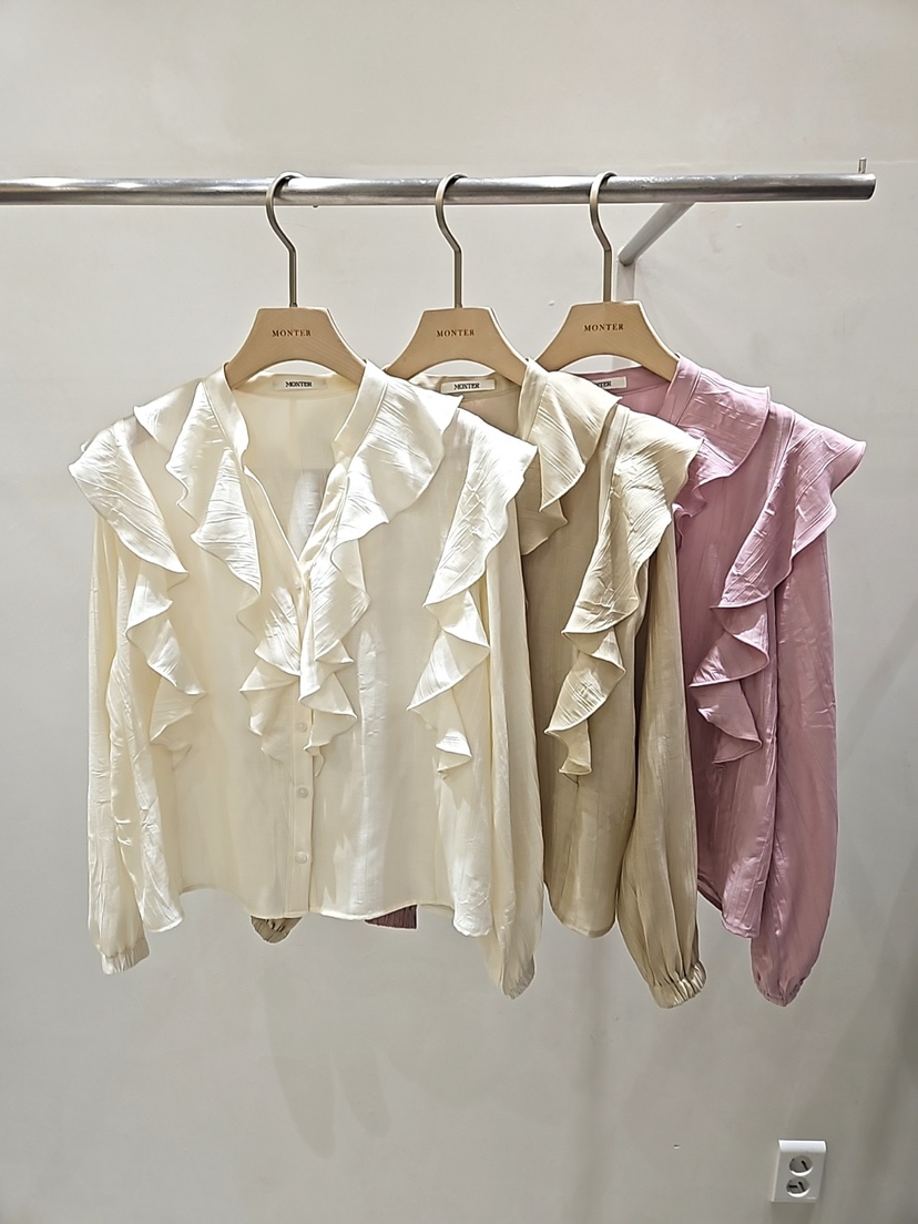 MONTER韓國直郵女士新款時尚26春夏真品人氣熱賣襯衫蕾絲衫MONTER襯衫/蕾絲衫