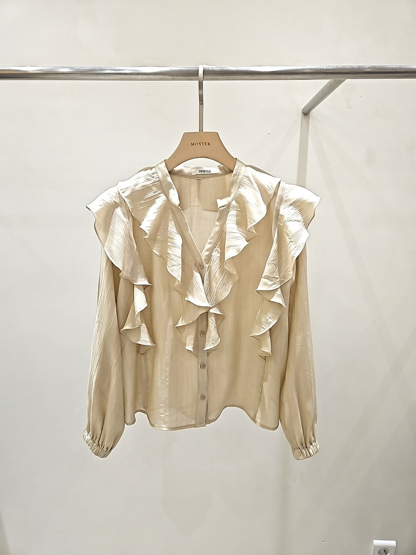 MONTER韓國直郵女士新款時尚26春夏真品人氣熱賣襯衫蕾絲衫MONTER襯衫/蕾絲衫圖色2