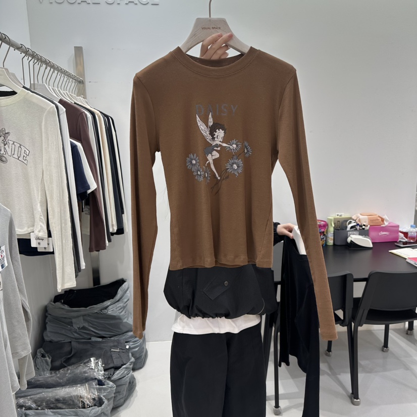 VISUAL SPACE/PAGE92/FLEISCHER韓國代購女士新款職業長袖T恤VISUAL SPACE/PAGE92/FLEISCHER長袖T恤圖色2