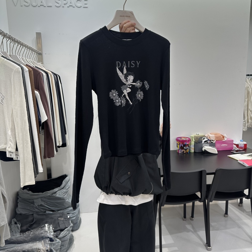 VISUAL SPACE/PAGE92/FLEISCHER韓國代購女士新款職業長袖T恤VISUAL SPACE/PAGE92/FLEISCHER長袖T恤圖色3