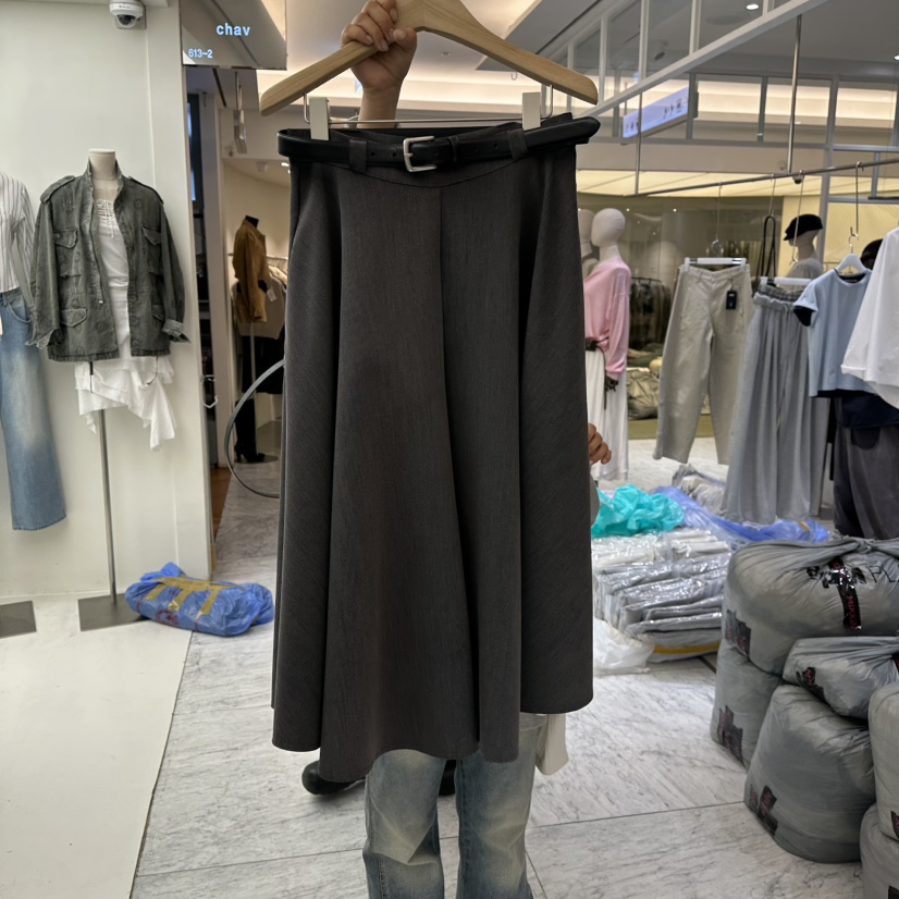 CHAV韓國直郵女士新款真品26春夏時尚職業休閑褲不含腰帶CHAV休閑褲圖色1墨色