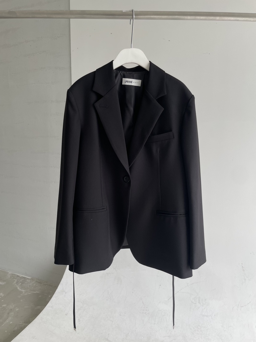 URBANE cloth韓國直郵女士新款職業休閑真品時尚人氣夾克URBANE cloth夾克圖色2黑色