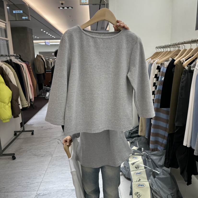 CHAV韓國直郵女裝新款推薦人氣真品職業時尚休閑26春夏長袖T恤CHAV長袖T恤圖色2