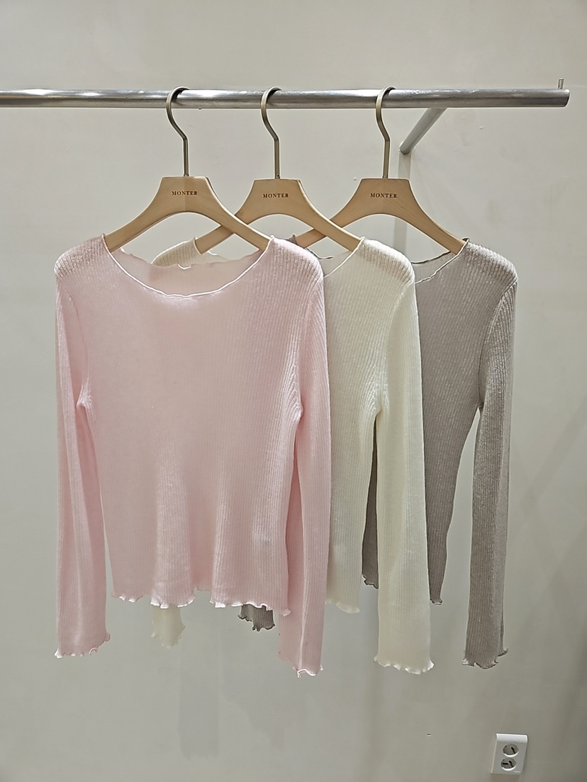MONTER東大門實拍女裝新款職業人氣推薦熱賣26春夏長袖T恤MONTER長袖T恤
