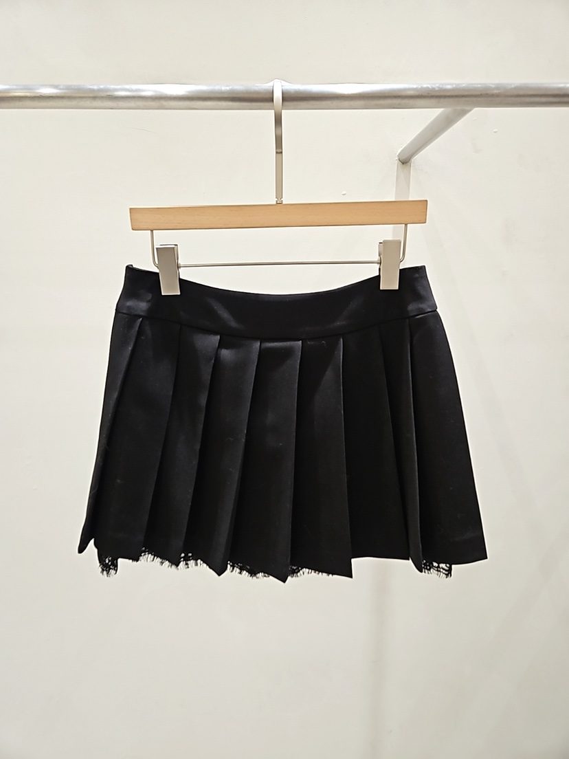 MONTER韓國直郵女士新品26春夏時尚熱賣休閑短裙蕾絲褶裥MONTER短裙