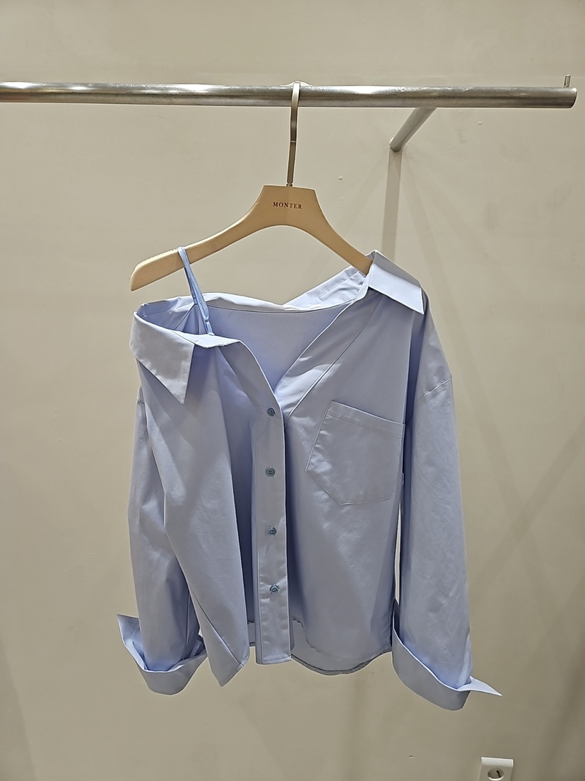 MONTER韓國直郵女裝新品時尚26春夏推薦休閑職業襯衫蕾絲衫MONTER襯衫/蕾絲衫圖色2