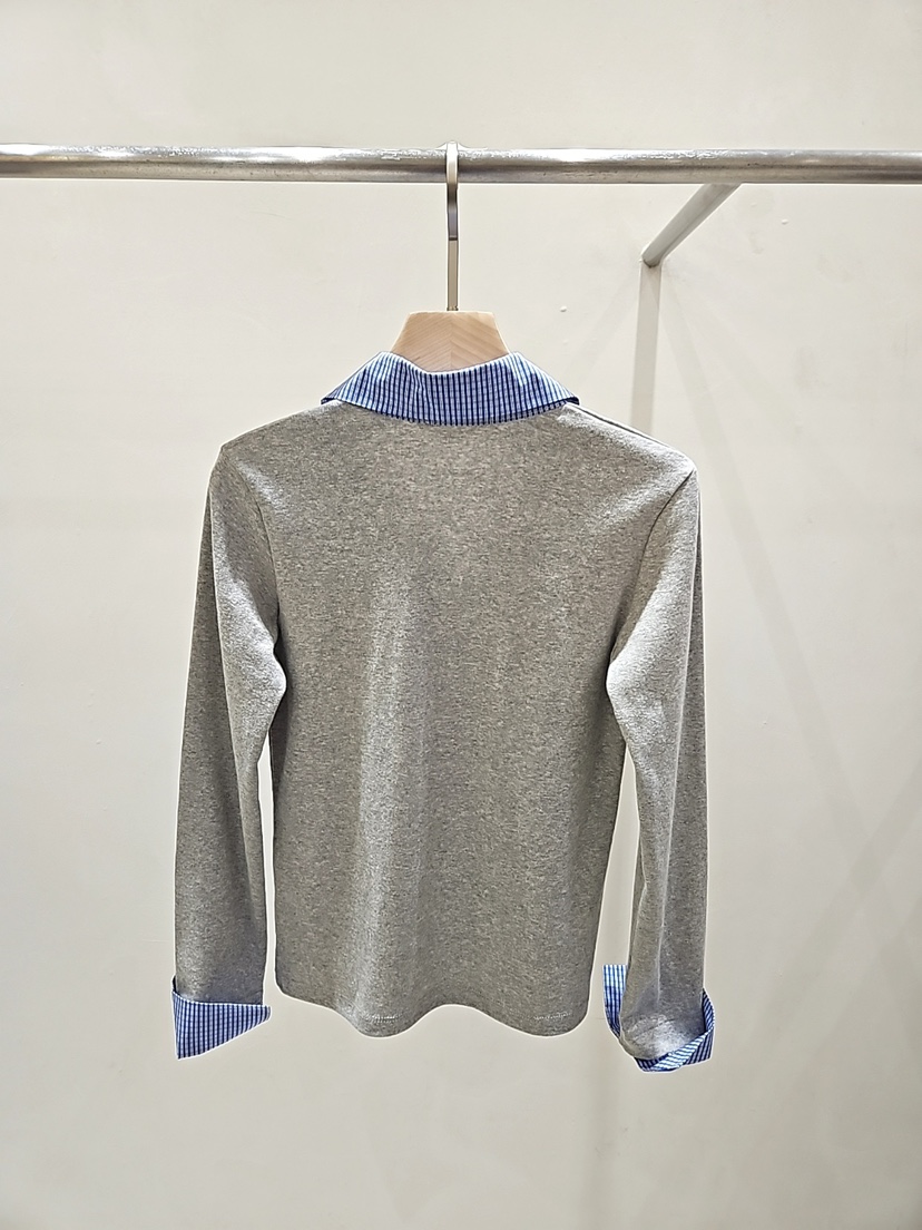 MONTER韓國代購女裝新款休閑時尚推薦人氣真品長袖T恤假兩件MONTER長袖T恤