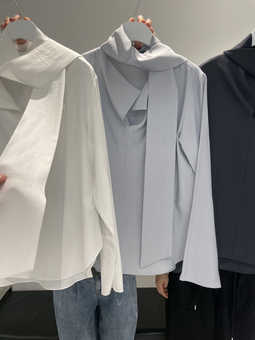 URBANE cloth韓國直郵女裝新品休閑時尚26春夏襯衫蕾絲衫系帶URBANE cloth襯衫/蕾絲衫