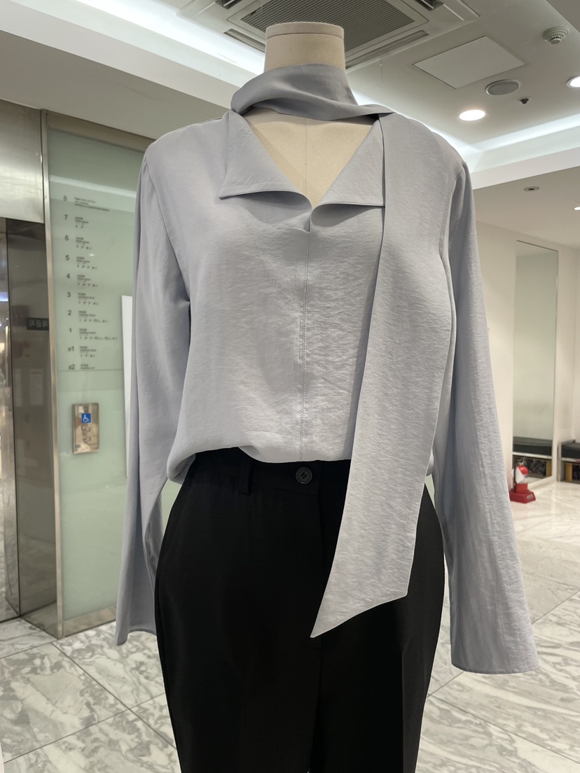 URBANE cloth韓國直郵女裝新品休閑時尚26春夏襯衫蕾絲衫系帶URBANE cloth襯衫/蕾絲衫