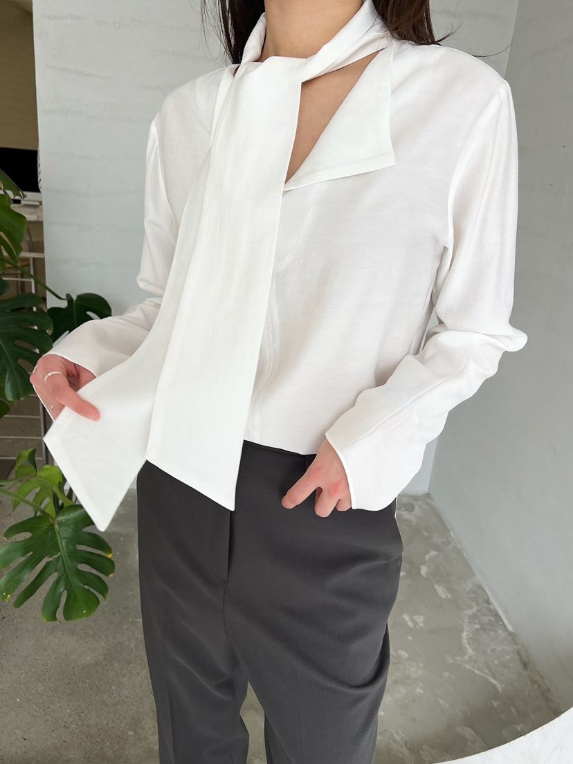 URBANE cloth韓國直郵女裝新品休閑時尚26春夏襯衫蕾絲衫系帶URBANE cloth襯衫/蕾絲衫圖色1