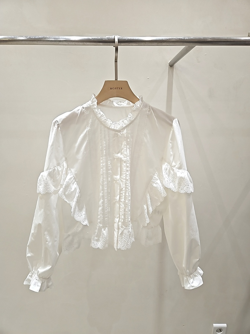 MONTER韓國直郵女士新品職業26春夏推薦休閑真品襯衫蕾絲衫MONTER襯衫/蕾絲衫圖色1