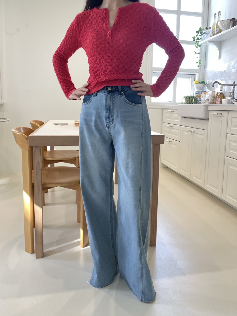 EDITION-P韓國代購女士新款推薦人氣真品熱賣26春夏牛仔褲EDITION/CHAHEE牛仔褲