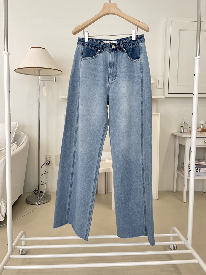 EDITION-P韓國代購女士新款推薦人氣真品熱賣26春夏牛仔褲EDITION/CHAHEE牛仔褲圖色1