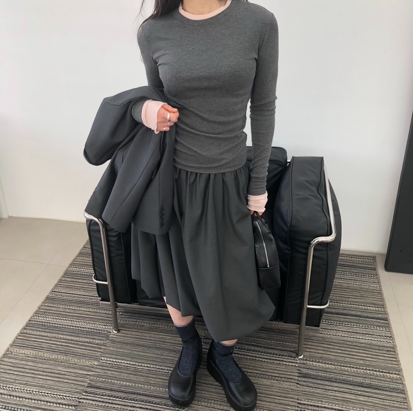 MELTED-P東大門直郵女士新品休閑熱賣26春夏半身裙中短裙MELTED-P半身裙/中短裙