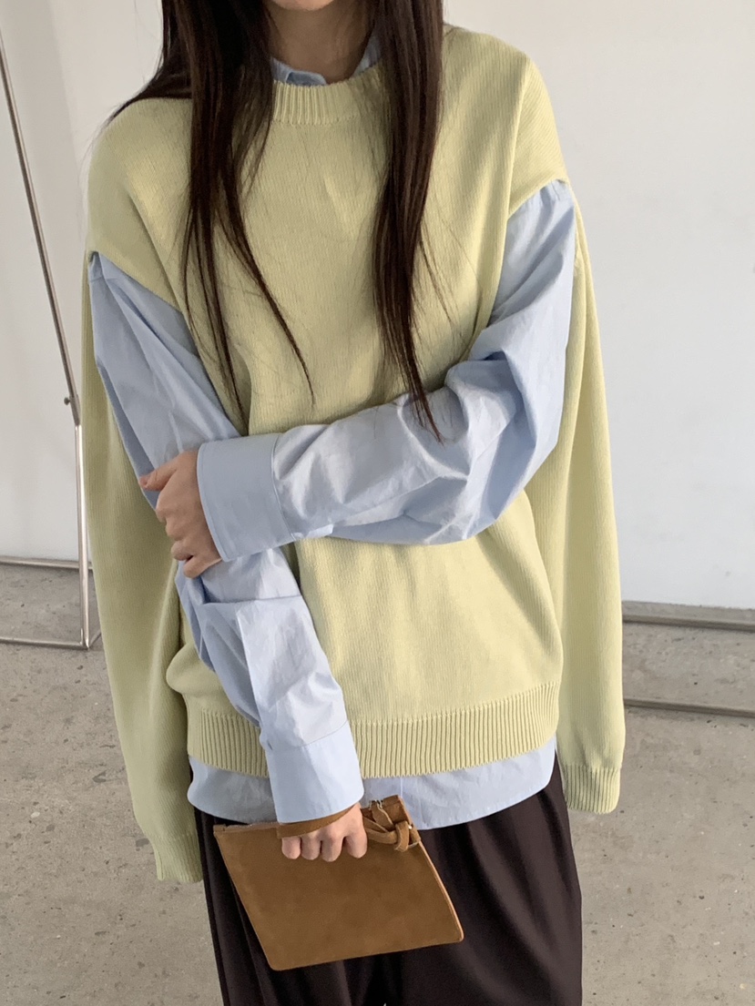 LOGARDEN韓國直郵女士新品職業休閑真品26春夏針織衫不含內搭LO GARDEN針織衫