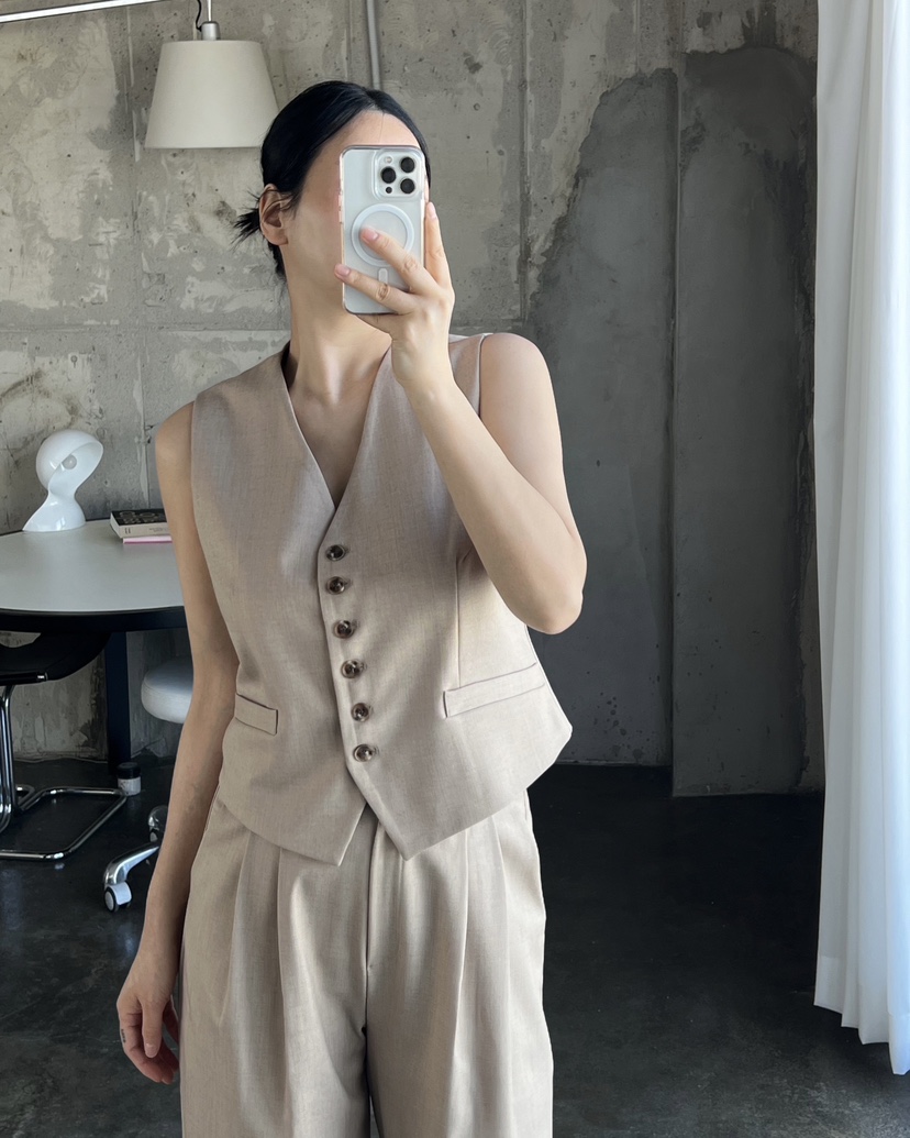 VERNI韓國直郵女士新品休閑人氣真品熱賣職業26春夏推薦馬甲VERNI馬甲