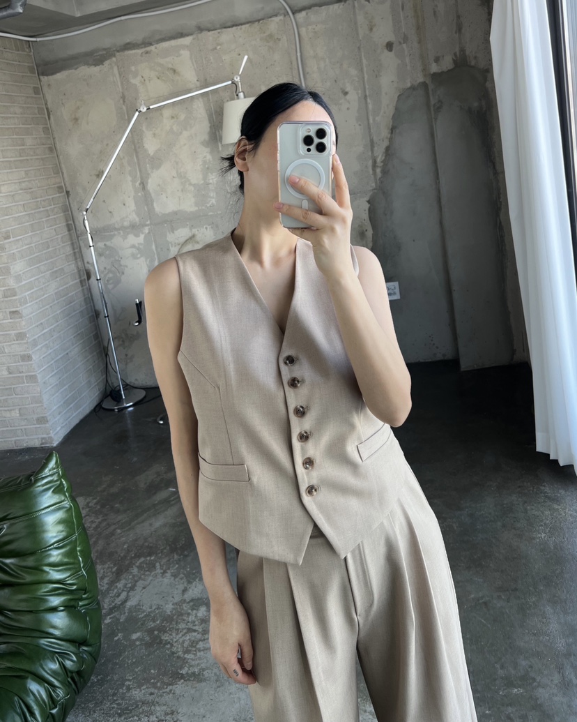 VERNI韓國直郵女士新品休閑人氣真品熱賣職業26春夏推薦馬甲VERNI馬甲