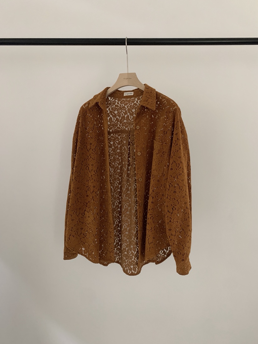 LOGARDEN東大門代購女士新款熱賣人氣時尚26春夏襯衫蕾絲衫LO GARDEN襯衫/蕾絲衫