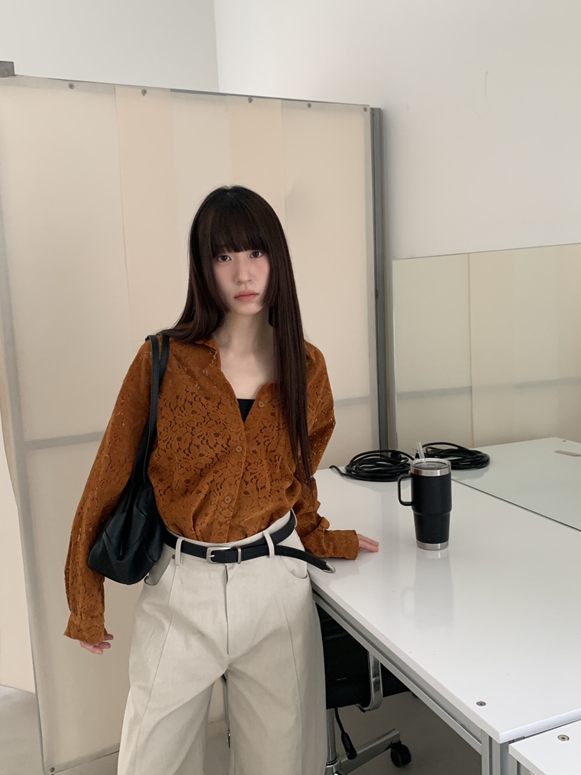 LOGARDEN東大門代購女士新款熱賣人氣時尚26春夏襯衫蕾絲衫LO GARDEN襯衫/蕾絲衫圖色2