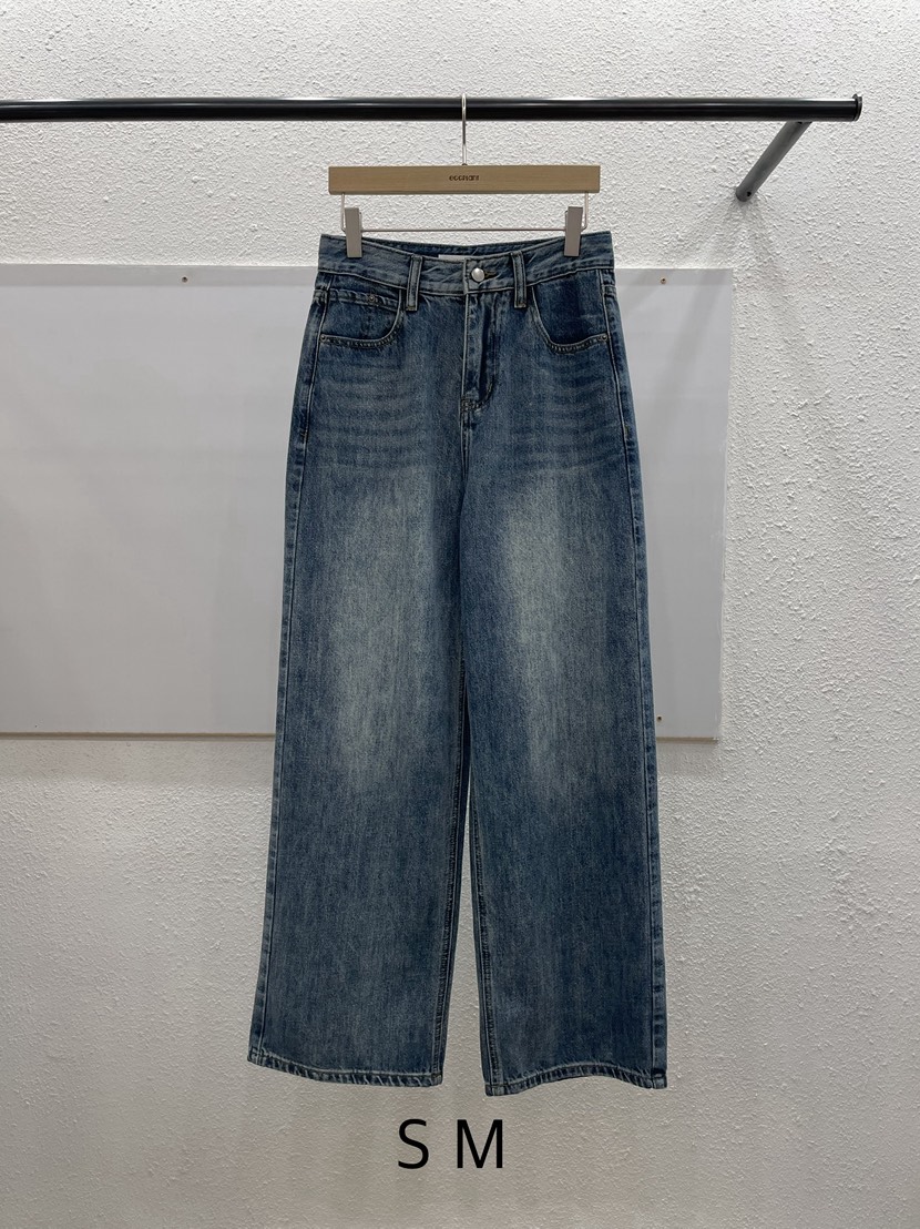 EGGPLANT東大門直郵女士新款26春夏職業真品休閑時尚牛仔褲EGGPLANT牛仔褲圖色1