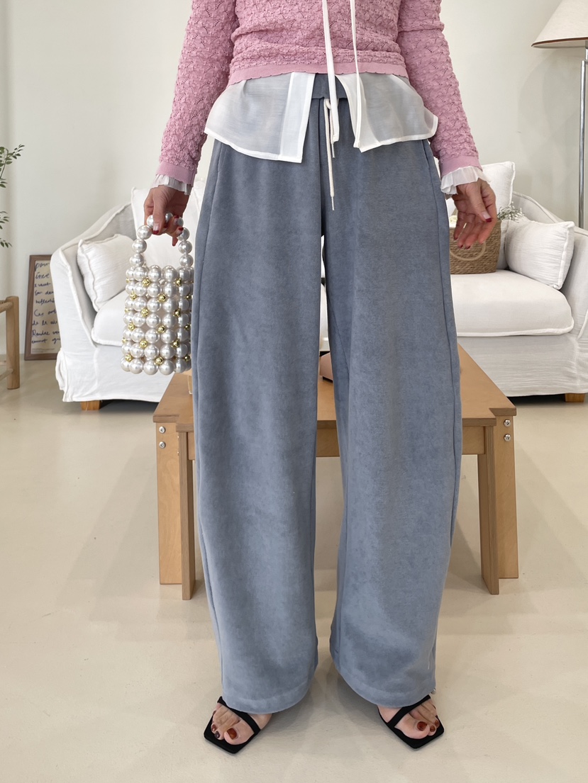 EDITION-P韓國代購女士新品休閑人氣26春夏休閑褲毛圈布EDITION/CHAHEE休閑褲