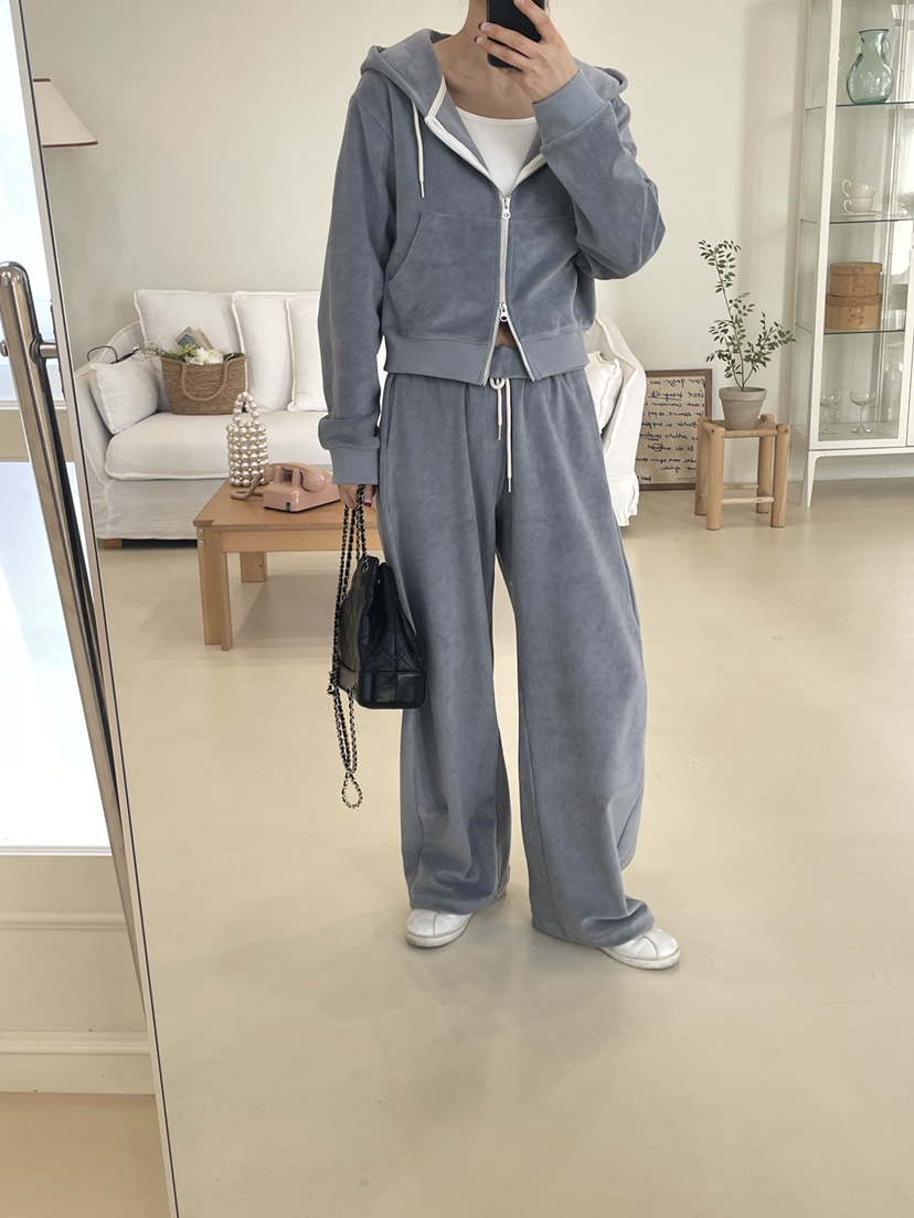 EDITION-P韓國代購女士新品休閑人氣26春夏休閑褲毛圈布EDITION/CHAHEE休閑褲