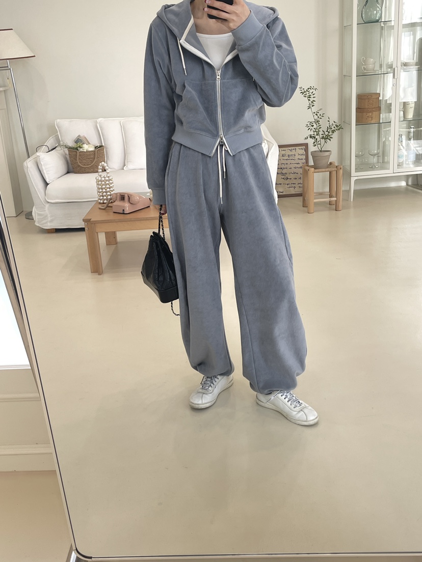 EDITION-P韓國代購女士新品休閑人氣26春夏休閑褲毛圈布EDITION/CHAHEE休閑褲