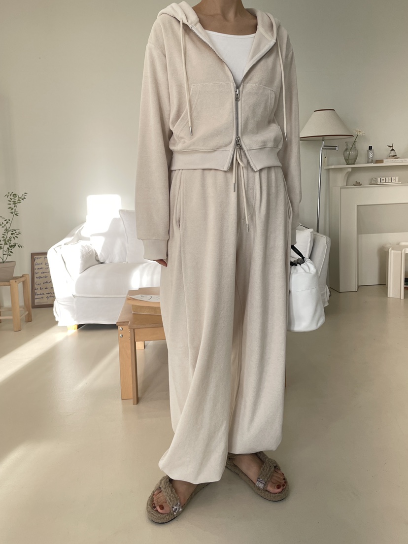 EDITION-P韓國代購女士新品休閑人氣26春夏休閑褲毛圈布EDITION/CHAHEE休閑褲