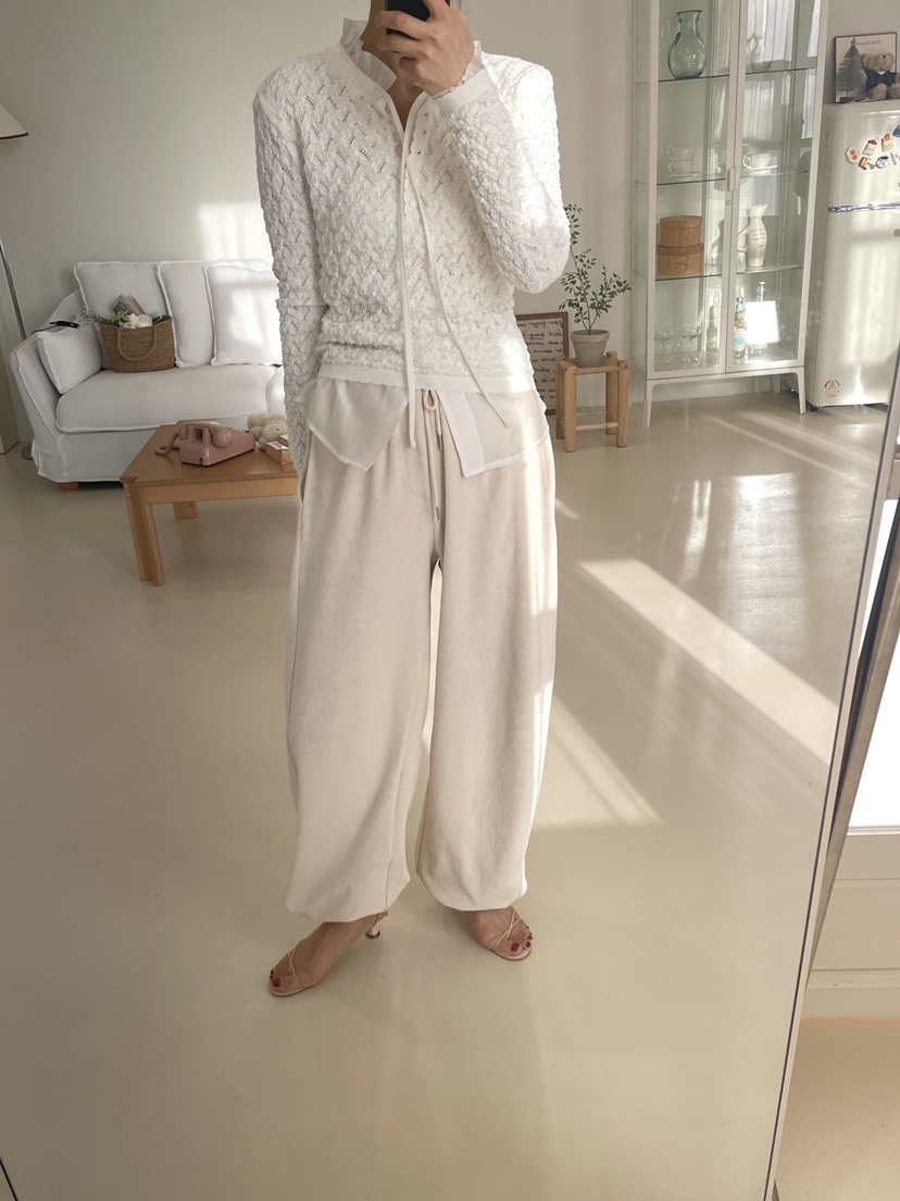 EDITION-P韓國代購女士新品休閑人氣26春夏休閑褲毛圈布EDITION/CHAHEE休閑褲