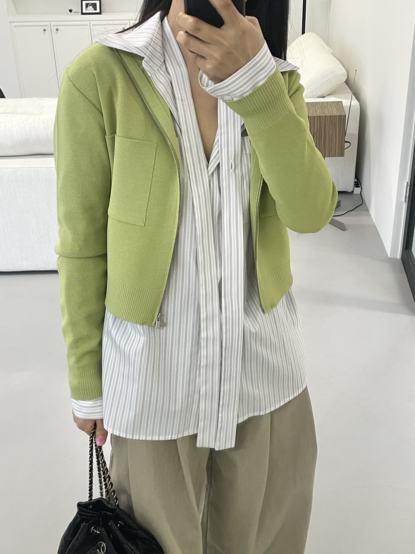 EDITION-P東大門直郵女士新款26春夏針織衫拉鏈短款開衫EDITION/CHAHEE針織衫