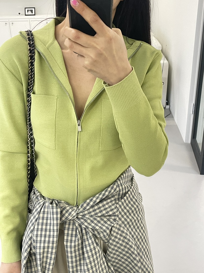 EDITION-P東大門直郵女士新款26春夏針織衫拉鏈短款開衫EDITION/CHAHEE針織衫