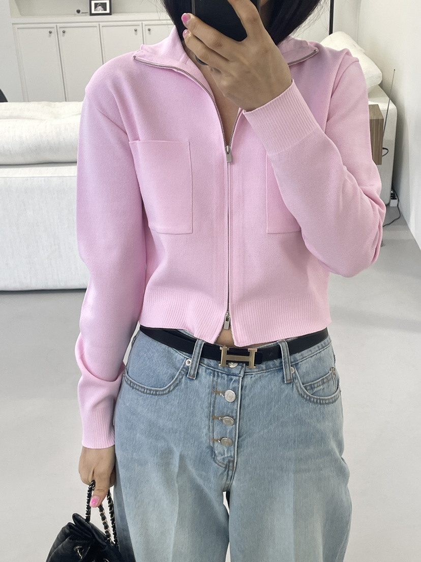 EDITION-P東大門直郵女士新款26春夏針織衫拉鏈短款開衫EDITION/CHAHEE針織衫