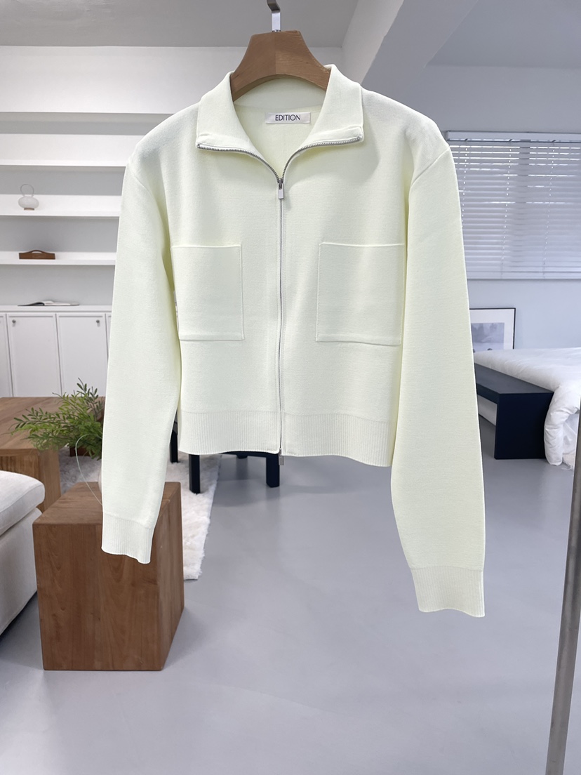 EDITION-P東大門直郵女士新款26春夏針織衫拉鏈短款開衫EDITION/CHAHEE針織衫圖色2